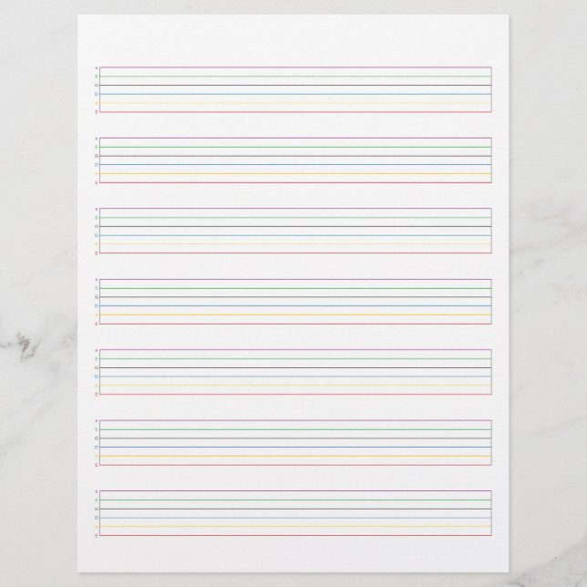 Colorful Strings Acoustic Guitar Music Sheet (Front)