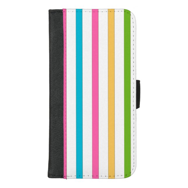 Colorful Stripe Beach Wallet Case (Front)