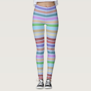 Colorful Stripe Design Leggings