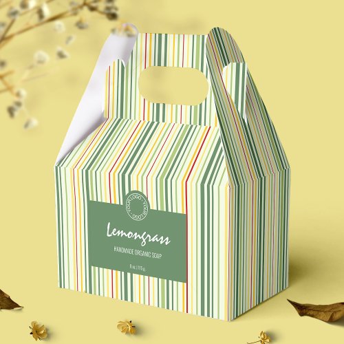 Colorful Stripe Lines Soap Box Business Packaging