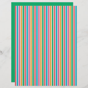 Colorful Stripe Pattern Scrapbook Paper