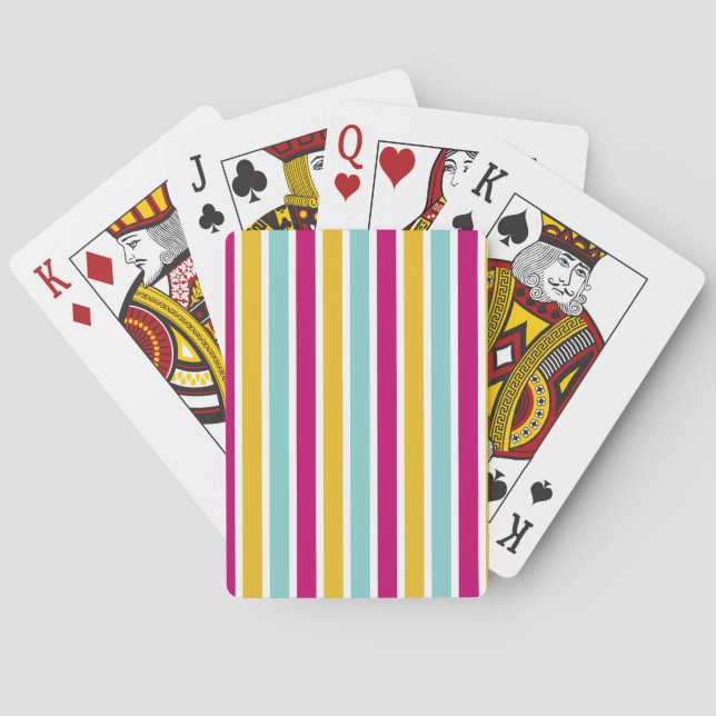 Colorful Stripe Poker Cards (Back)