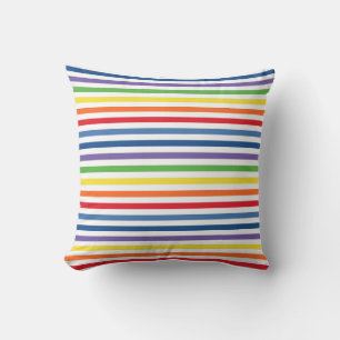 Colorful Stripe Throw Pillow