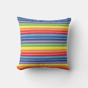 Colorful Stripe Throw Pillow