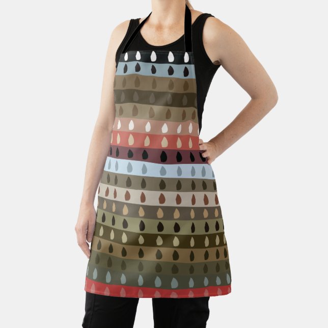 Colorful Stripe Tribal Art  Apron (Insitu)