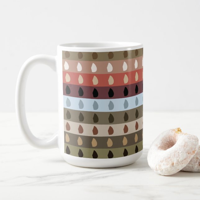 Colorful Stripe Tribal Coffee Mug (With Donut)