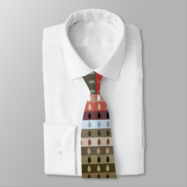 Colorful Stripe Tribal  Neck Tie (Tied)