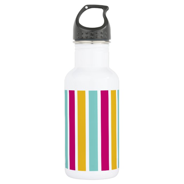 Colorful Stripe Water Bottle (Front)