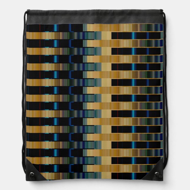 colorful stripe weave drawstring bag (Front)