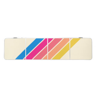 Colorful Striped 70s 80s Classic Retro Stripes Beer Pong Table