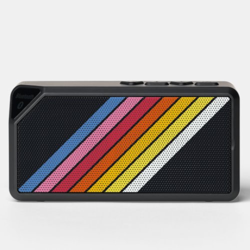 Colorful Striped 70s 80s Retro Racing Stripes Bluetooth Speaker