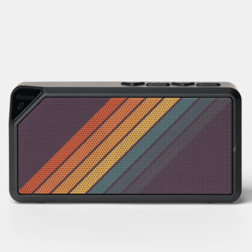 Colorful Striped 70s 80s Retro Racing Stripes Bluetooth Speaker