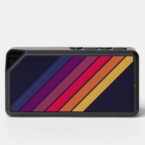 Colorful Striped 70s 80s Retro Racing Stripes Bluetooth Speaker