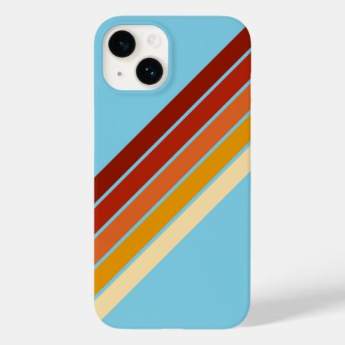 Colorful Striped 70s 80s Retro Racing Stripes Case_Mate iPhone 14 Case