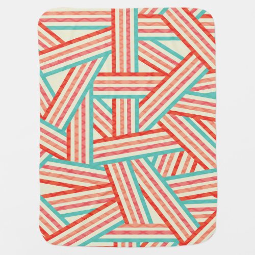 Colorful Striped Abstract Pattern Baby Blanket