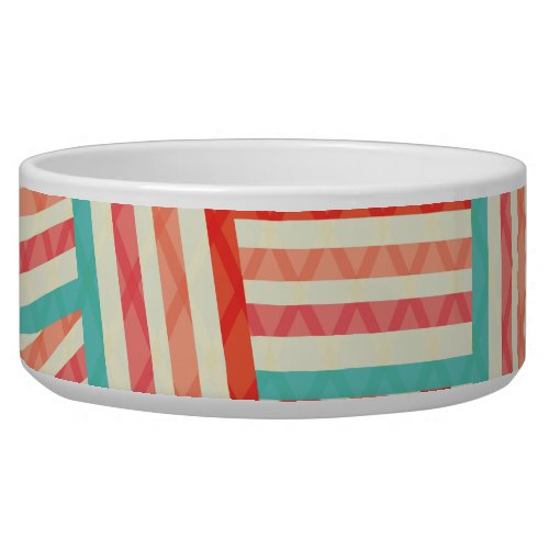 Colorful Striped Abstract Pattern Bowl