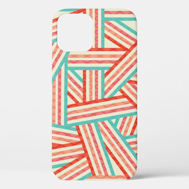Colorful Striped Abstract Pattern Case-Mate iPhone Case (Back)