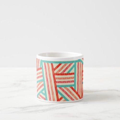 Colorful Striped Abstract Pattern Espresso Cup