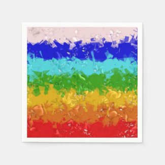 Colorful Striped Art Red Orange Yellow Green Blue