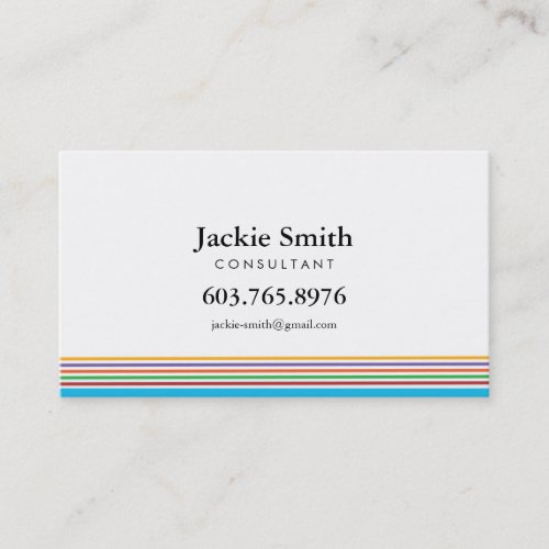 Colorful striped Business Card