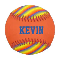 Red and Black Checkered Custom Baseball, Zazzle