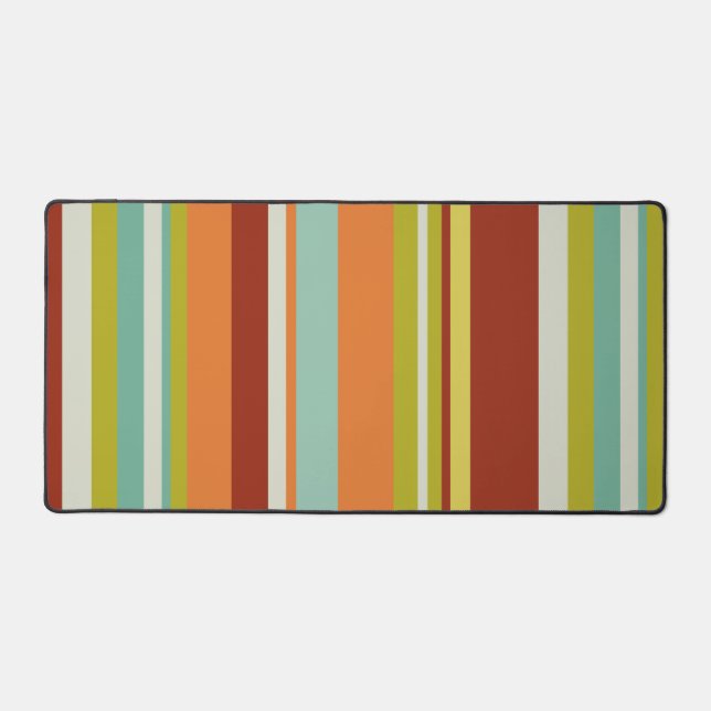 Colorful Striped Desk Mat (Front)