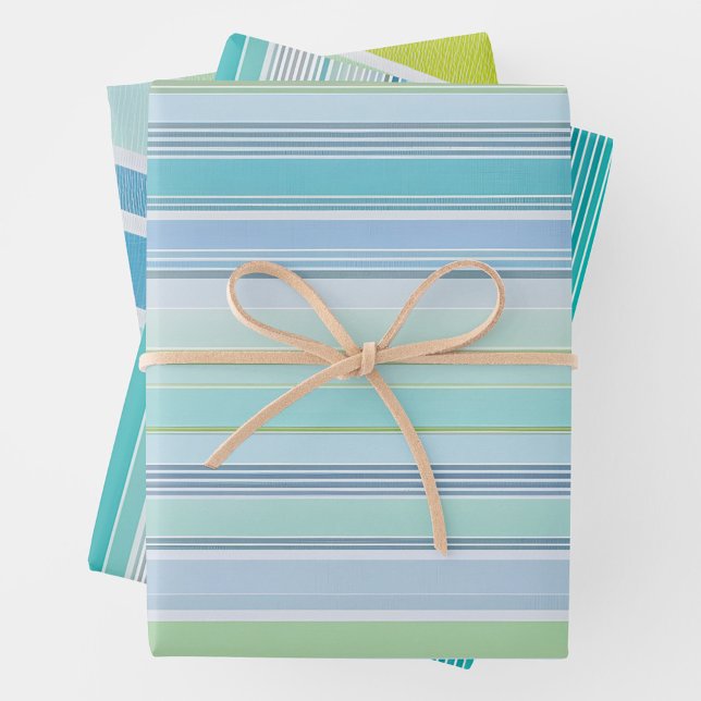 Colorful Striped Fabric Art Wrapping Paper Sheets (Creator Uploaded)