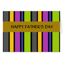 Colorful Striped Father's Day Greeting Card