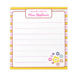 Colorful Striped Flower From Teacher Notepad