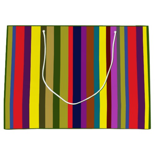Colorful Striped Large Gift Bag