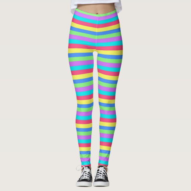Colorful Striped Leggings (Front)