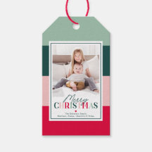 Colorful Striped Merry Christmas Photo
