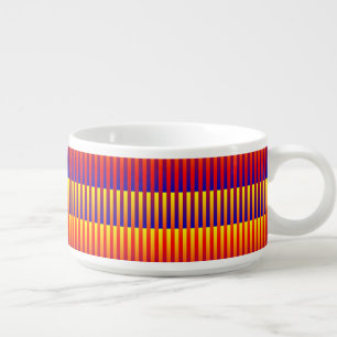 Colorful Striped Pattern Chili Bowl