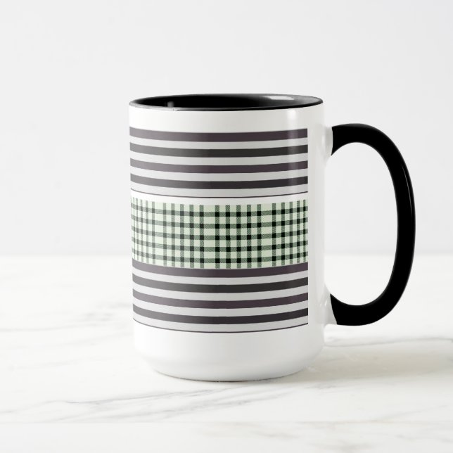Colorful striped pattern coffee mug (Right)