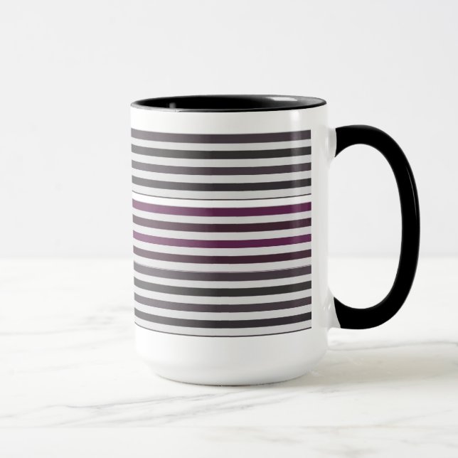 Colorful striped pattern coffee mug (Right)