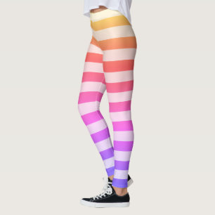 Colorful Striped Pattern Leggings