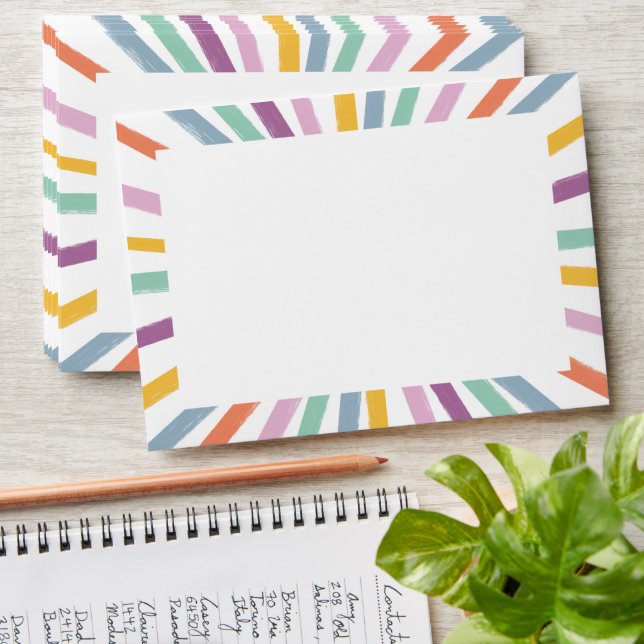 Colorful Striped Pattern Modern Simple Easter  Envelope (Stacked)