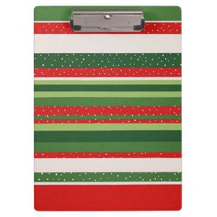 Colorful Striped Pattern Office Clip Board Holder