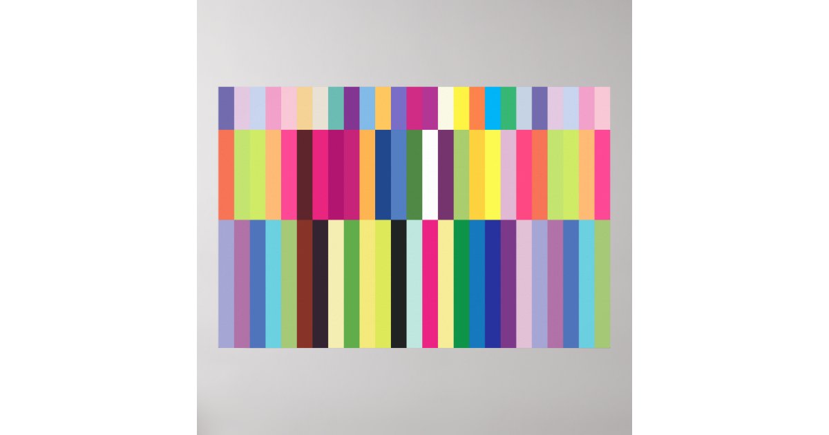 Colorful Striped Pattern Poster | Zazzle