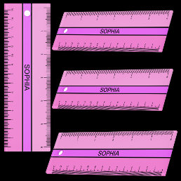 Colorful Striped Pattern Ruler