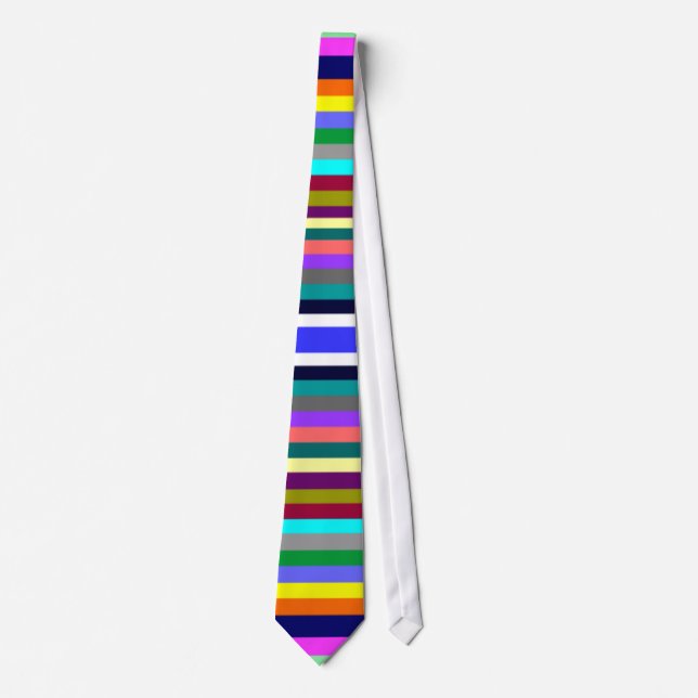 Colorful Striped Patterned Tie (Front)