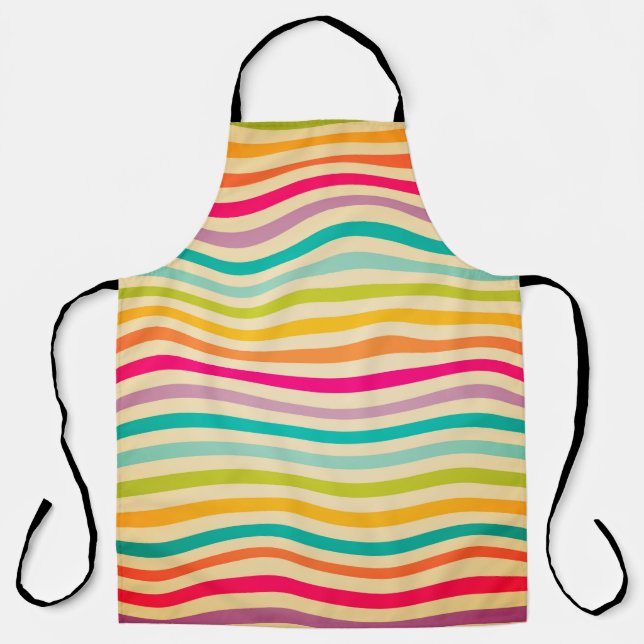 Colorful Striped Seamless Pattern. illustration. b Apron (Front)