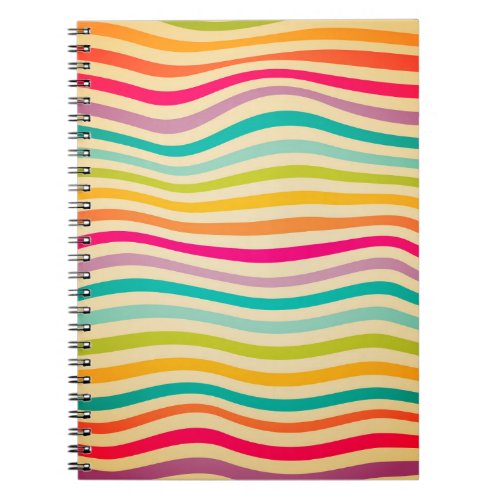 Colorful Striped Seamless Pattern illustration b Notebook