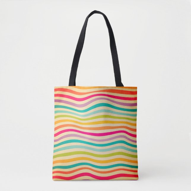 Colorful Striped Seamless Pattern. illustration. b Tote Bag (Front)