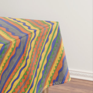 Colorful Striped Table Cloth