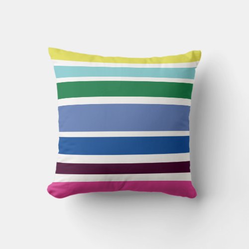 Colorful Striped  Throw Pillow