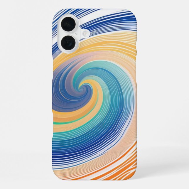 Colorful Striped Waves Iphone Case (Back)
