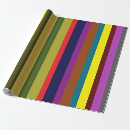 Colorful striped wrapping paper