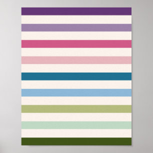 Colorful Stripes 03 Poster