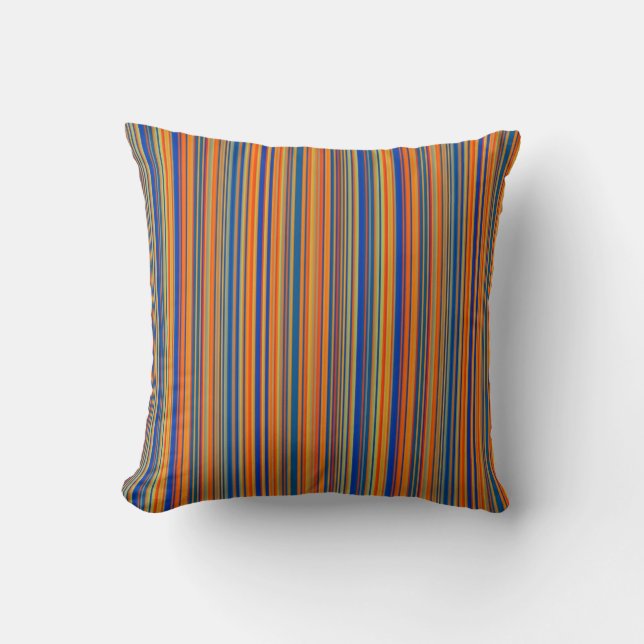 Colorful Stripes 03 Throw Pillow (Front)
